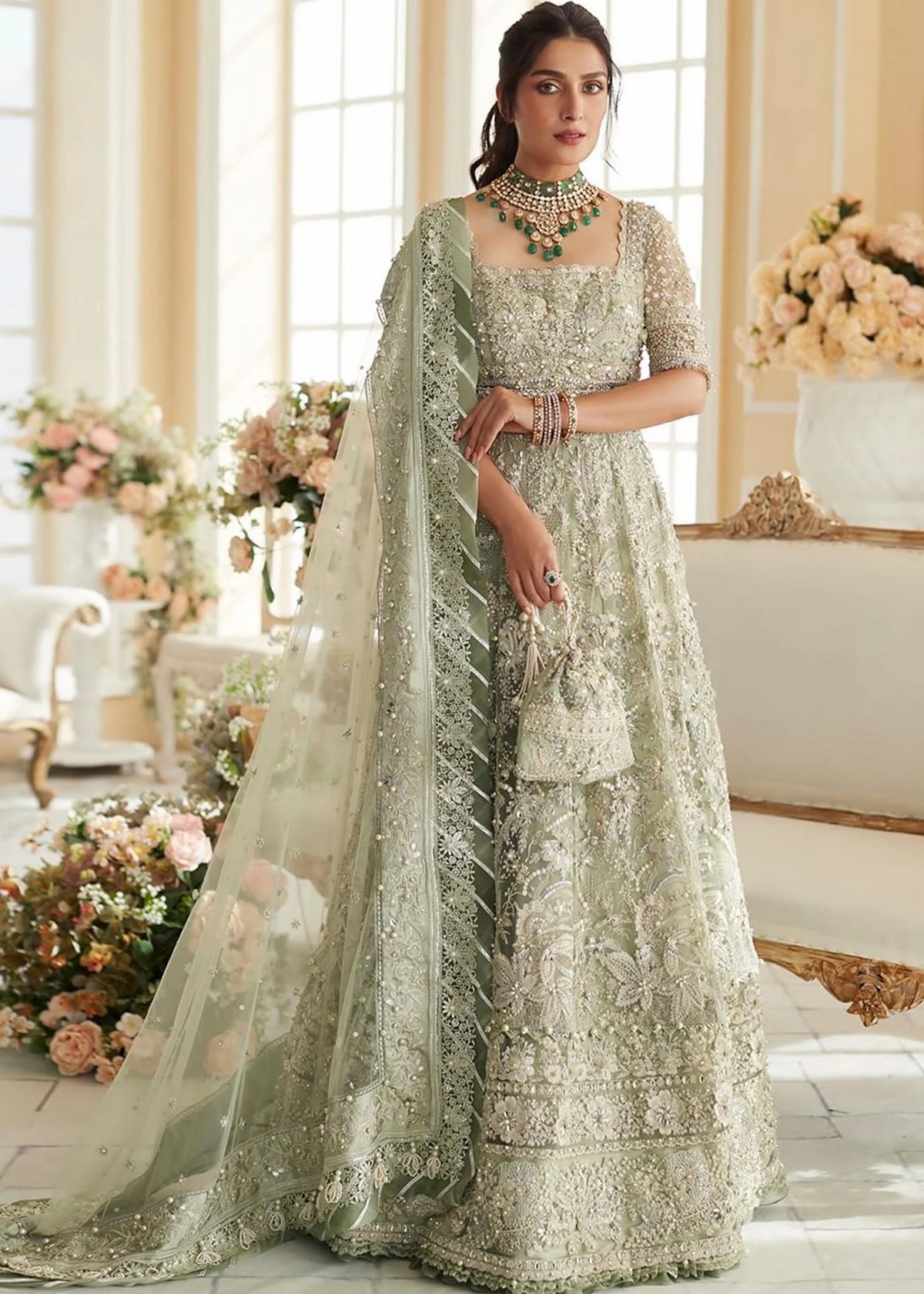 Woman Wedding Reception Dress , Woman Wedding Heavy Dress , Woman Wedding Bridal Dress , Pakistani Indian