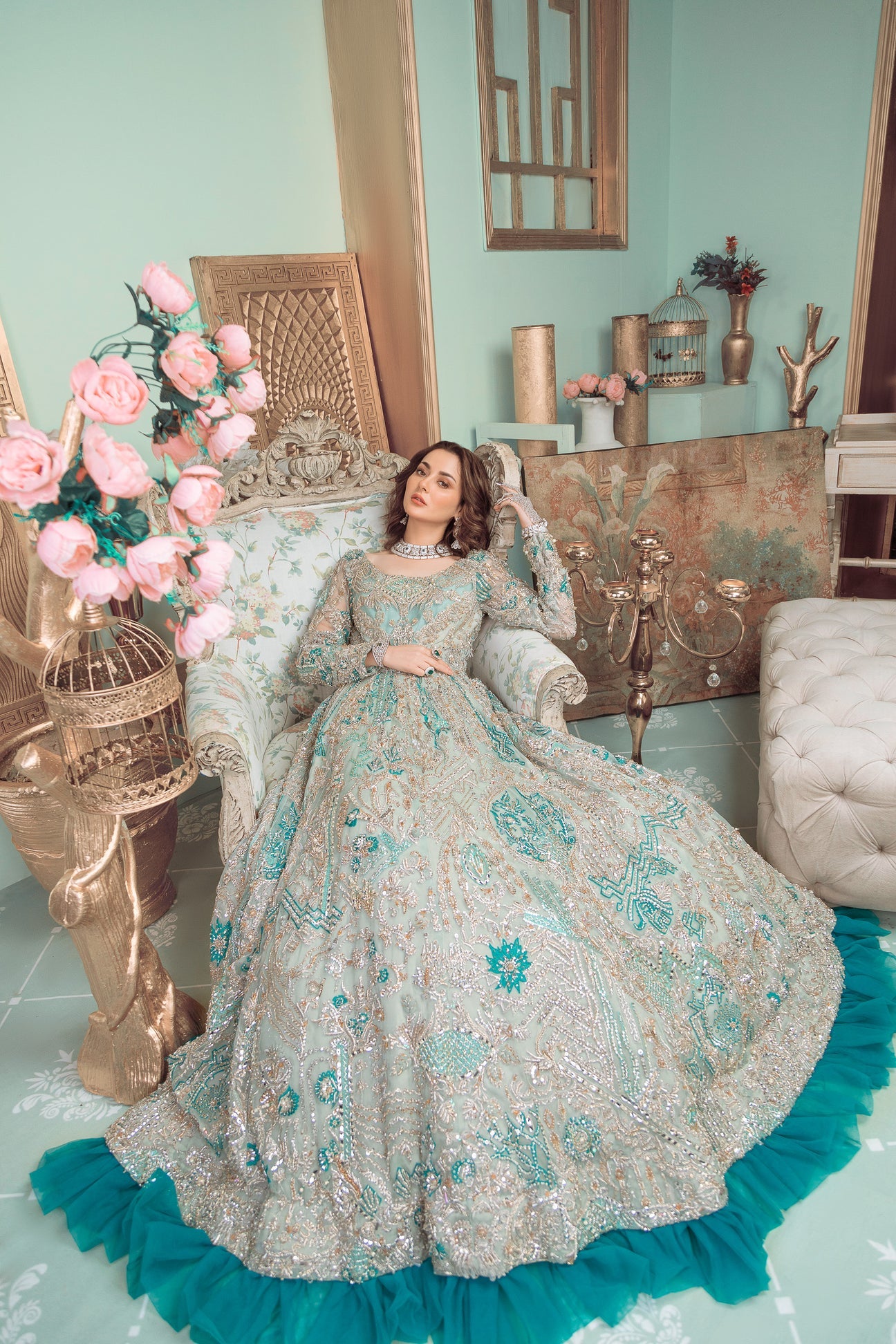 Woman Wedding Reception Dress , Pakistani Woman Wedding Dress , Indian Woman Bridal Lehenga Choli