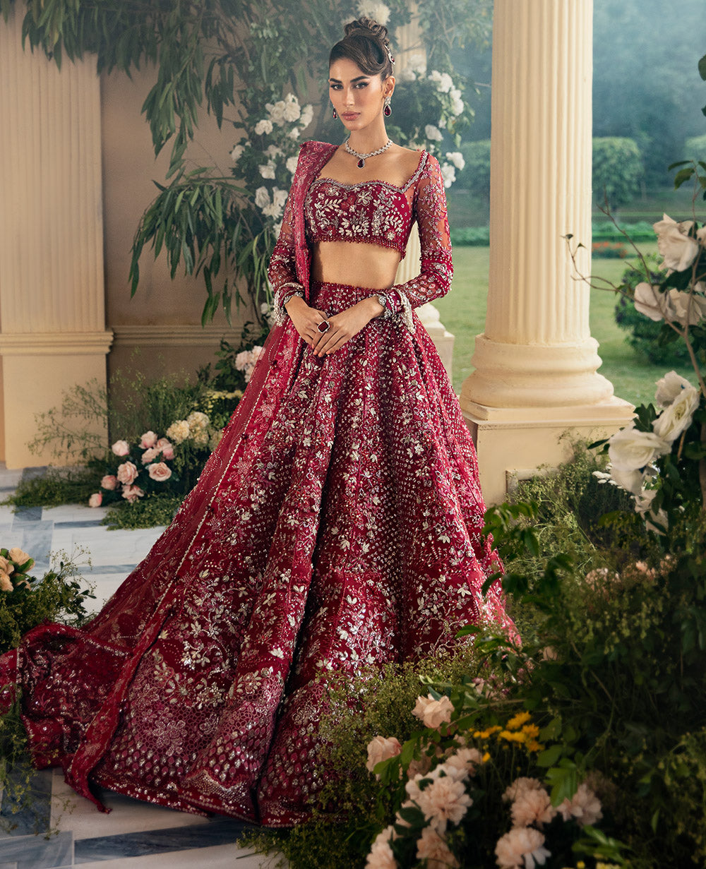 Pakistani Indian Barat Walima Wedding Dress ,  Embroidered Lehenga choli , Bridal Outfit