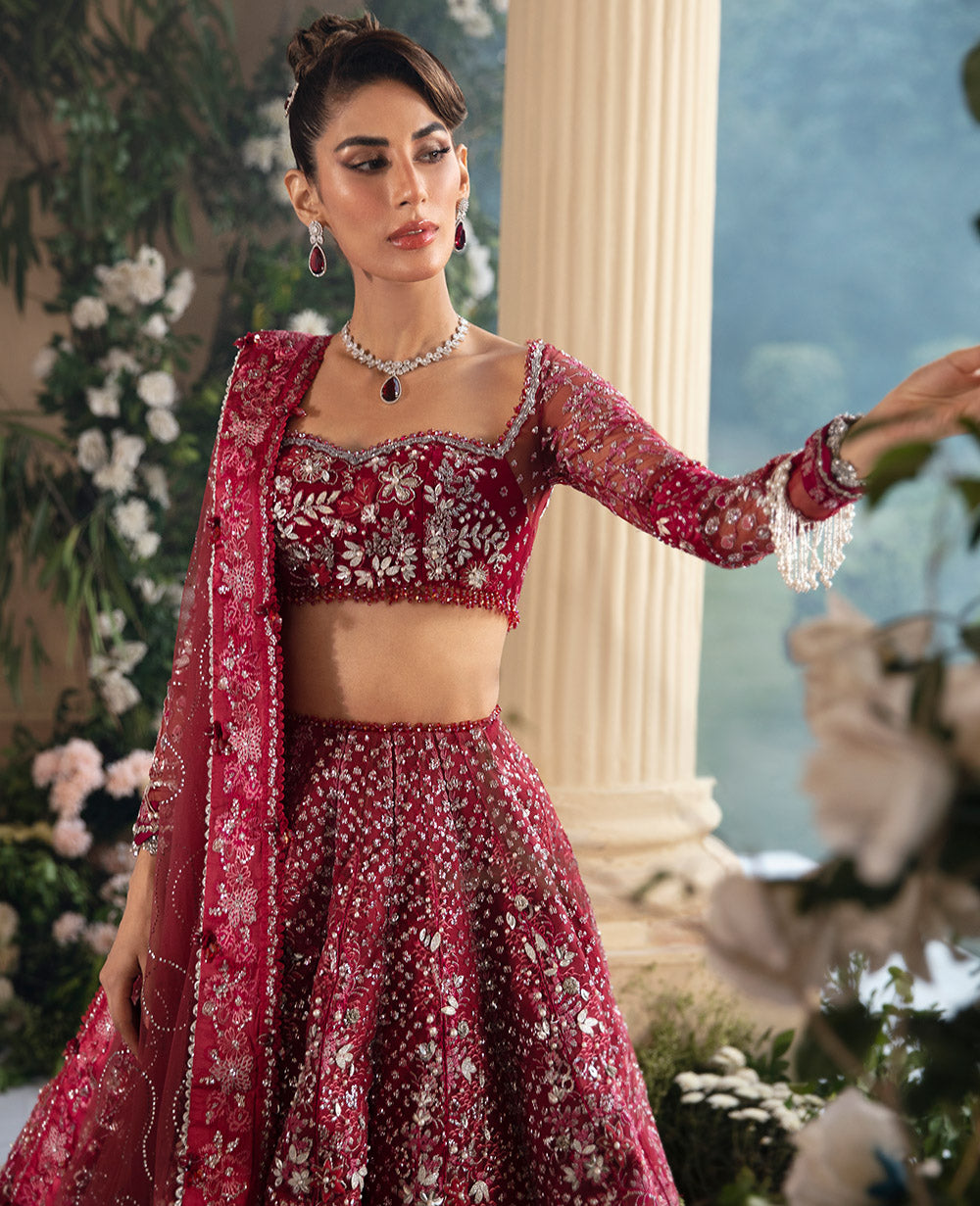 Pakistani Indian Barat Walima Wedding Dress ,  Embroidered Lehenga choli , Bridal Outfit