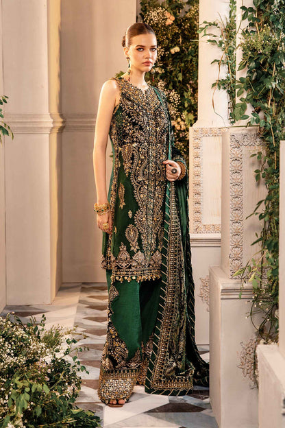 3 Piece Maria B Embroidered Organza Suit | BD-2904