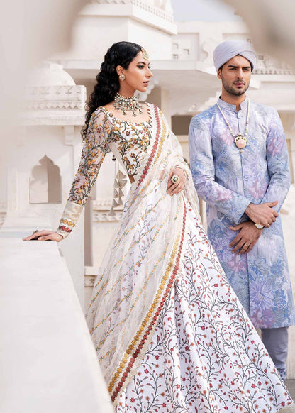 White Color Lehenga Choli for Bridal With Embroidered Work