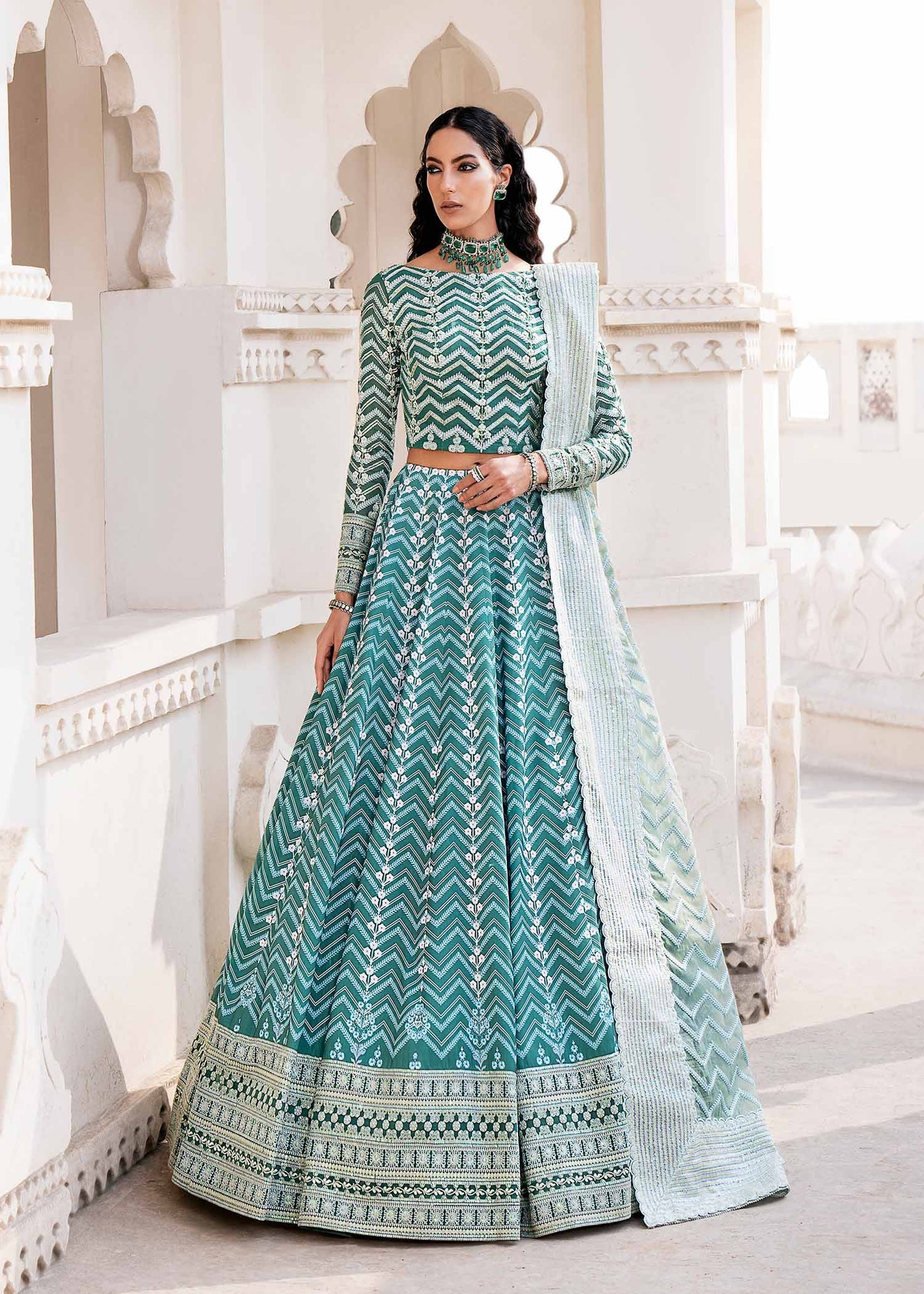 Pakistani Indian Wedding Embroidered Lehenga Choli