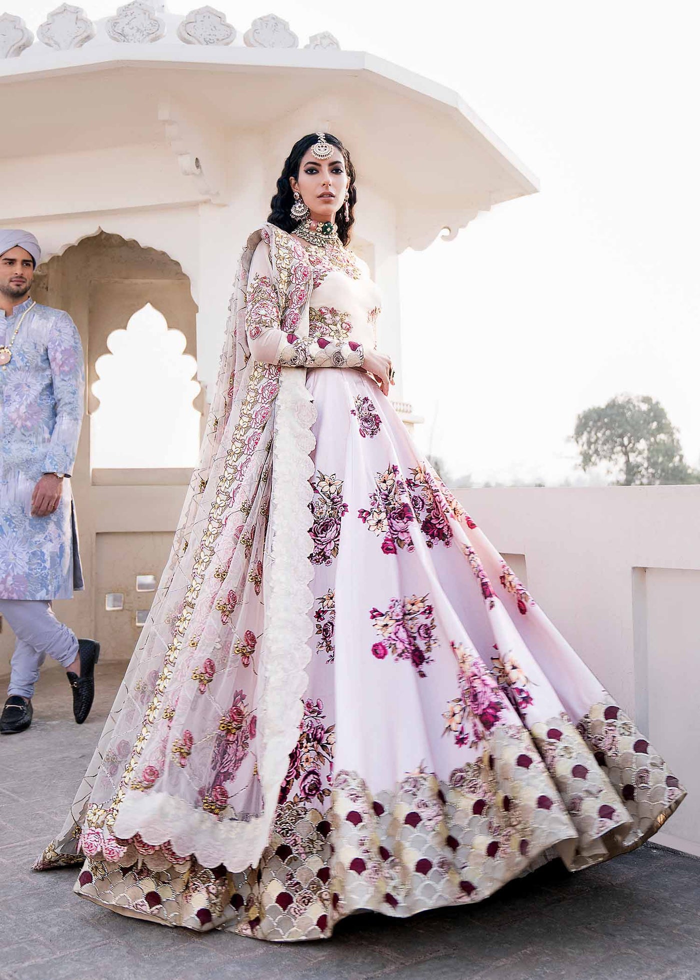 Woman Bridal Embroidered  Lehenga