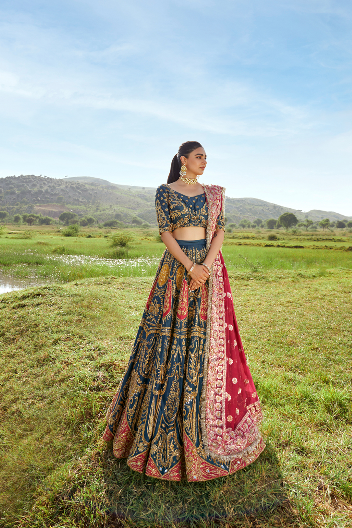 Woman Wedding Dress , Pakistani Woman Wedding Dress , Indian Woman Bridal Lehenga Choli , Ahmad Sultan Bridal Wedding Edition