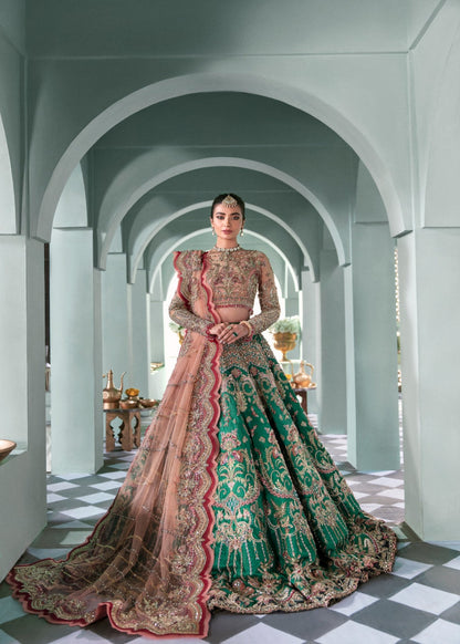 Republic Couture Lehenga B-15 | Pakistani Indian Mehndi Wedding Dress embroidery Lehenga choli maxi bridal Outfit